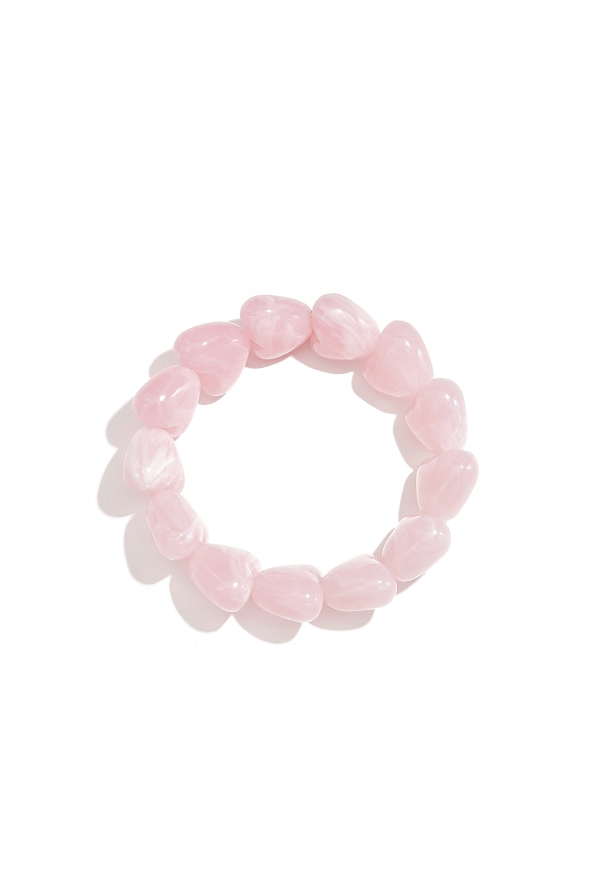 Bracelet de perles pour femmes en acrylique en forme de cœur – plusieurs couleurs