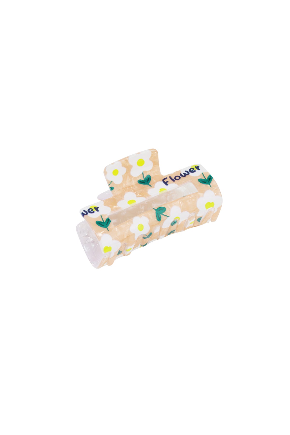 Pince à cheveux en acrylique à motif floral – plusieurs couleurs – décontractée
