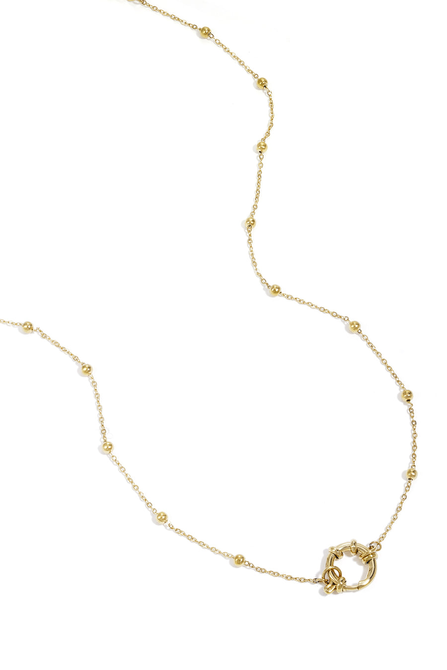 Collier à chaîne pour femmes en acier inoxydable avec détail maillon – couleur or