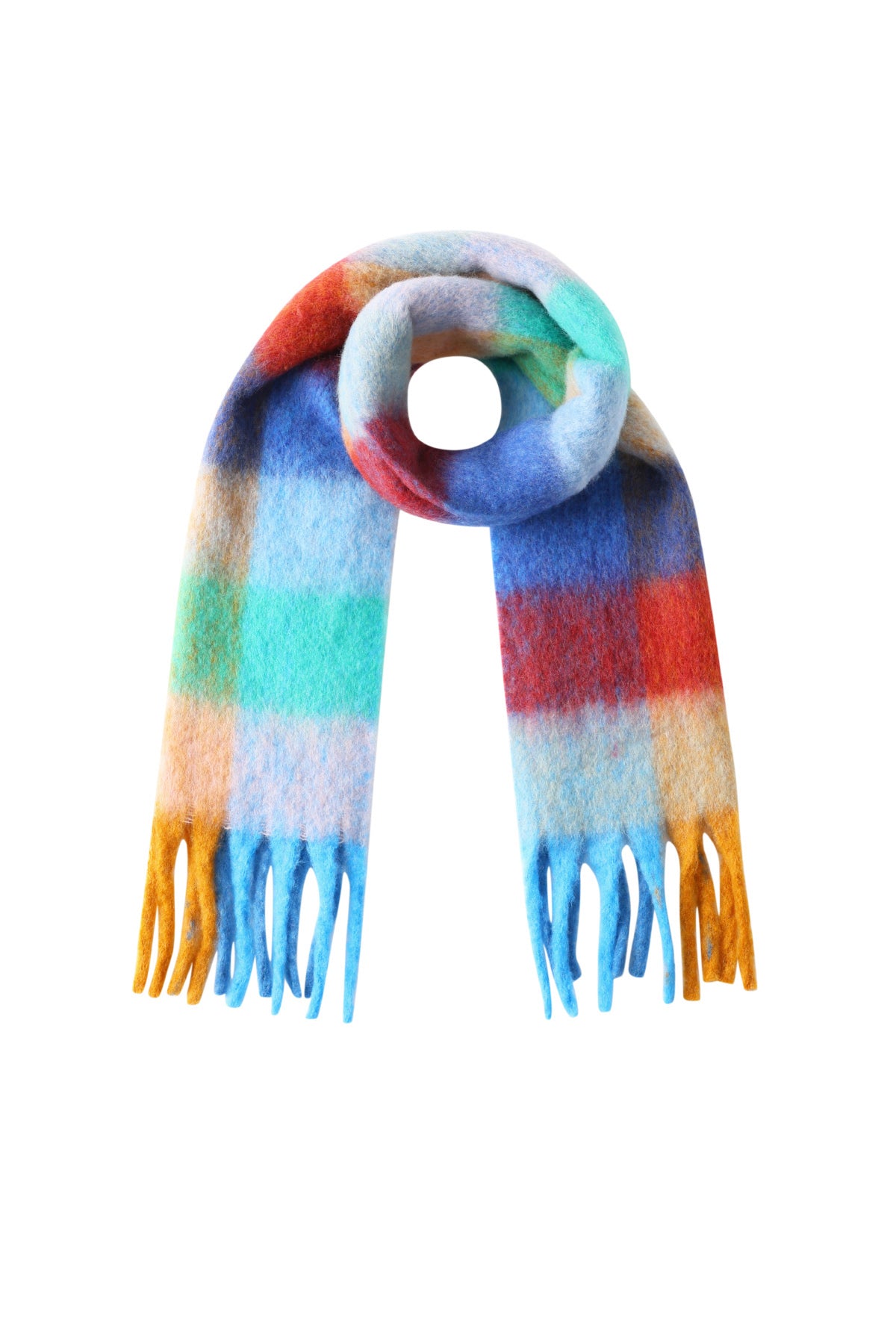 Écharpe d'hiver pour femme 70 % polyester, 30 % laine à motif écossais – plusieurs coloris