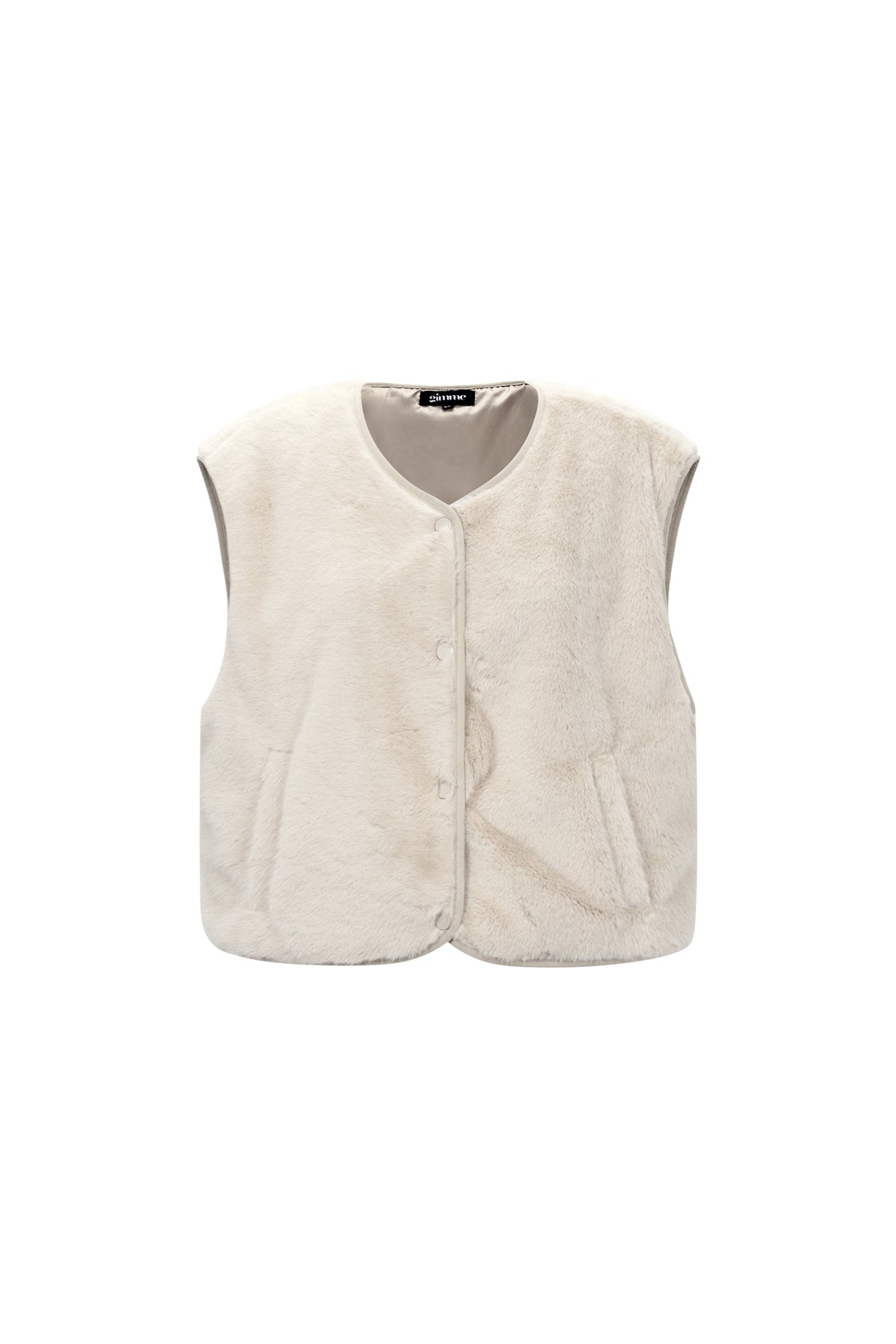 Dames mouwloos gilet van imitatiebont – productfoto 10