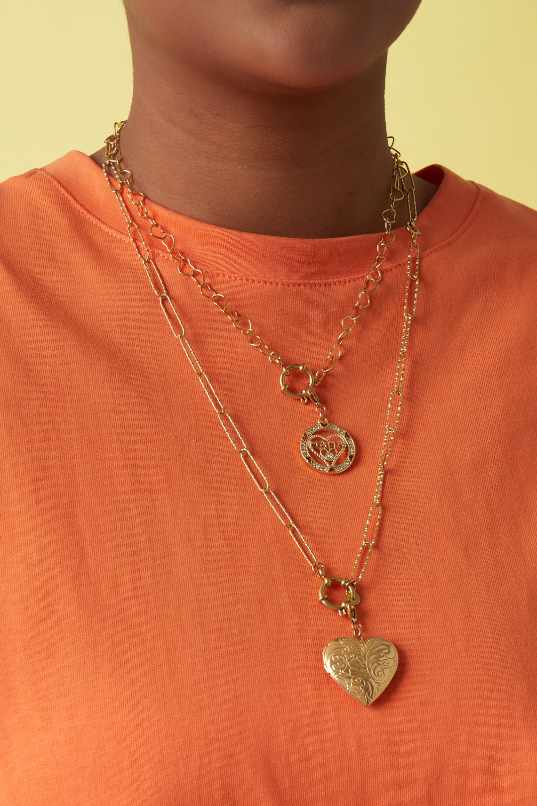 2-in-1 ketting en armband met gestructureerde schakels