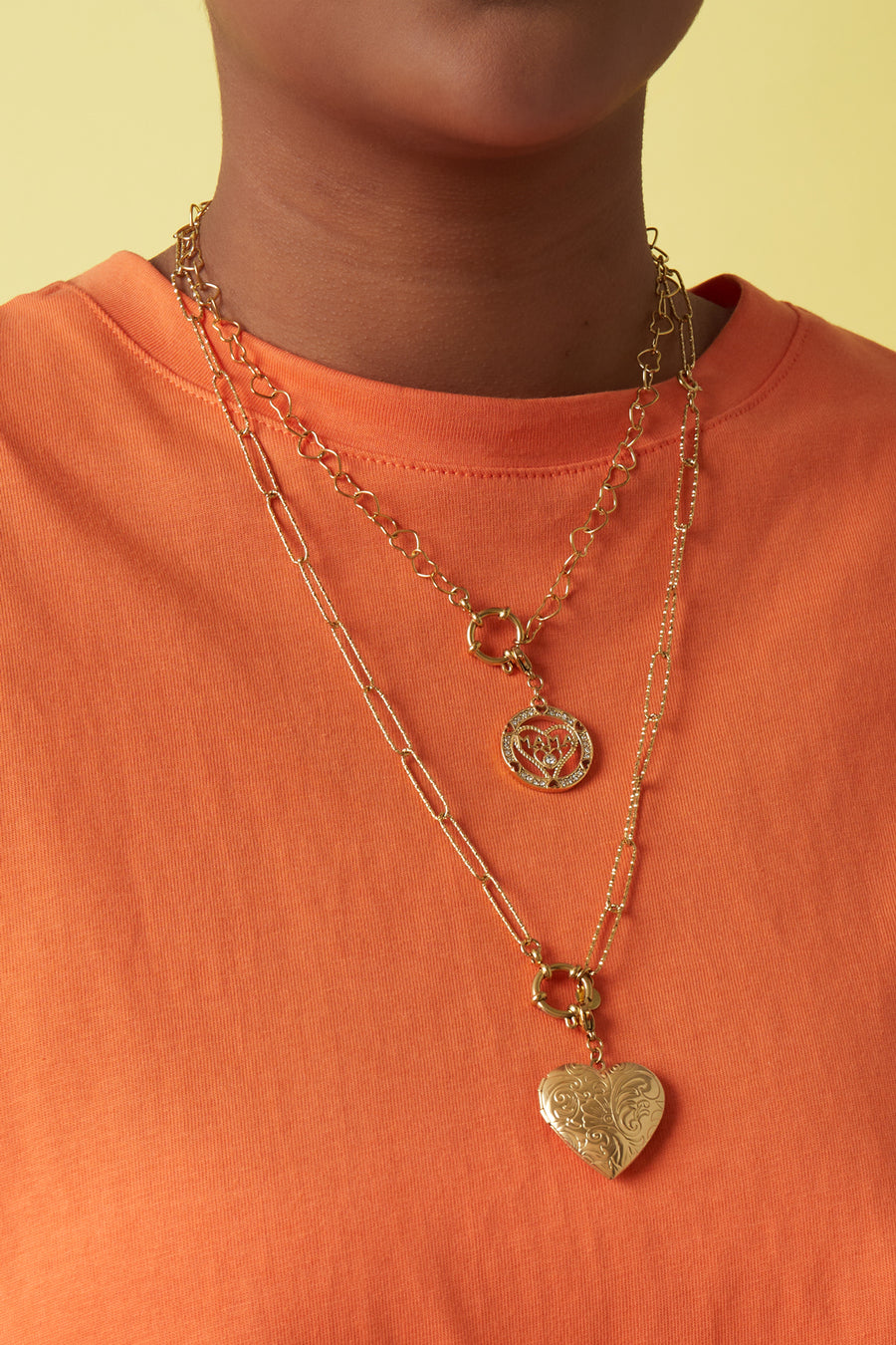 2-in-1 ketting en armband met gestructureerde schakels