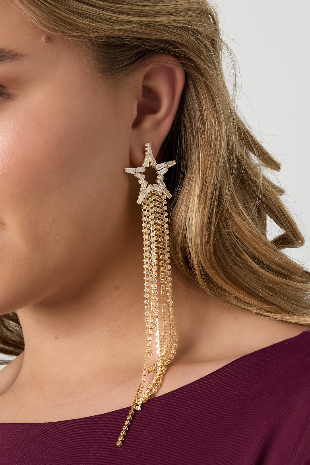 Women's Copper Star Party Earrings – Gold-Tone and Silver-Tone – image 3