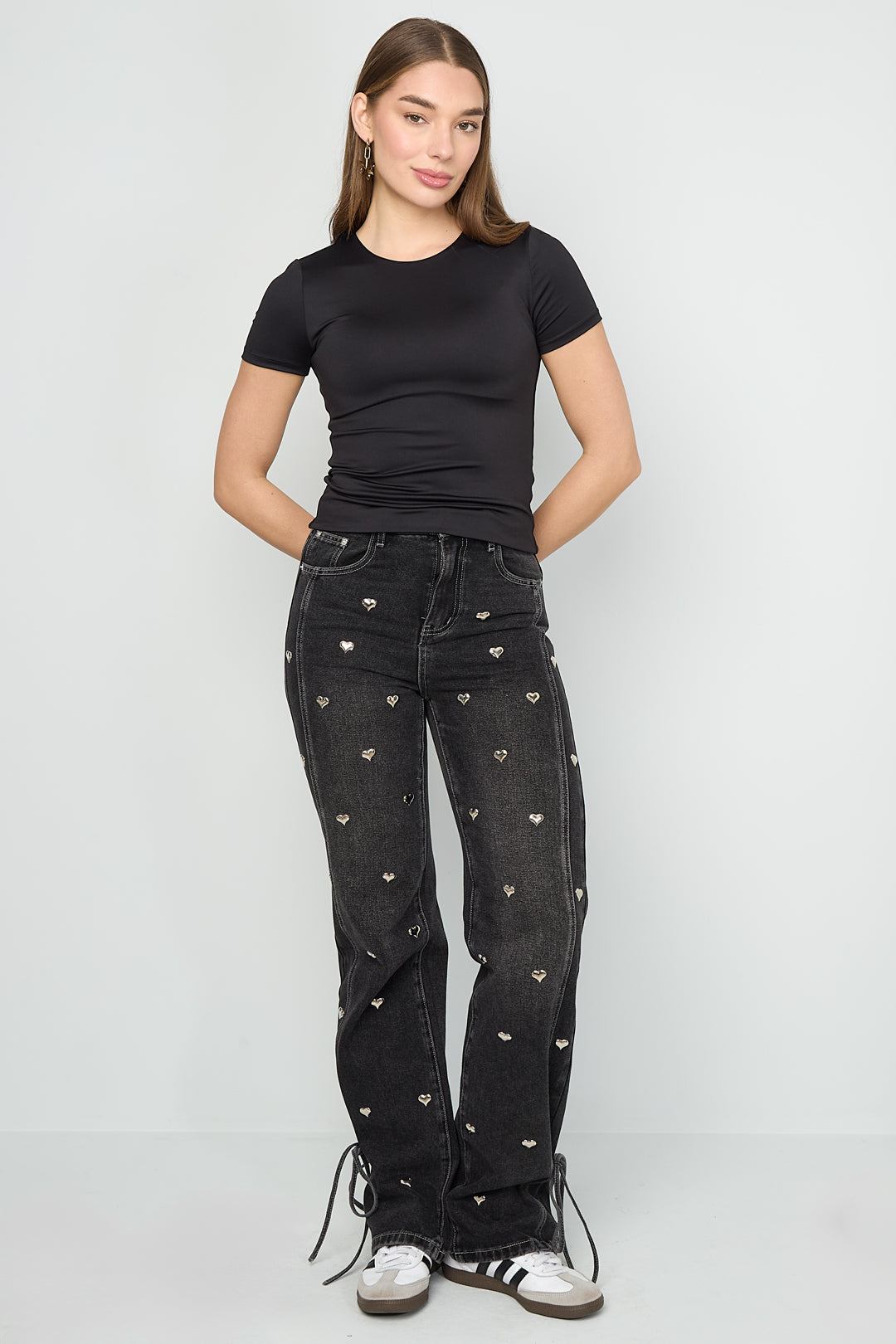 Dames basic T-shirt van nylon – productfoto 4