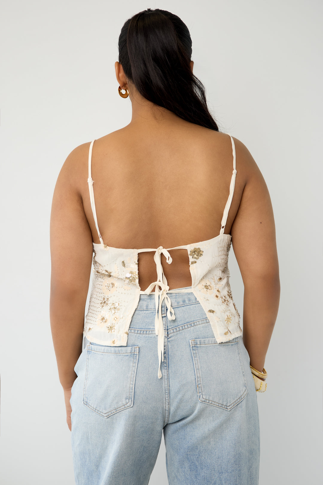 Dames Ibiza top met pailletten – productfoto 3