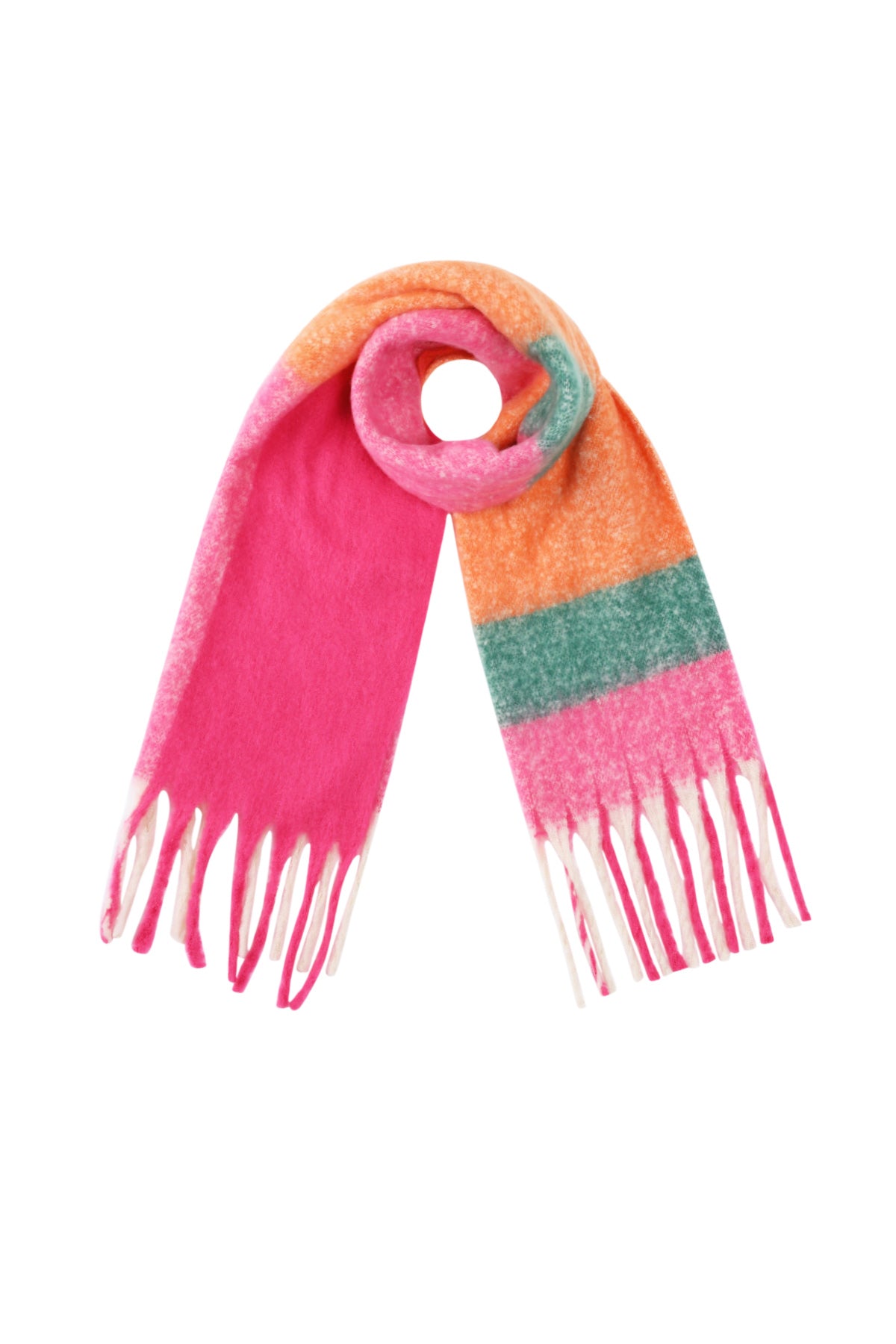 Écharpe d'hiver pour femme 100 % polyester avec mélange de couleurs – plusieurs coloris