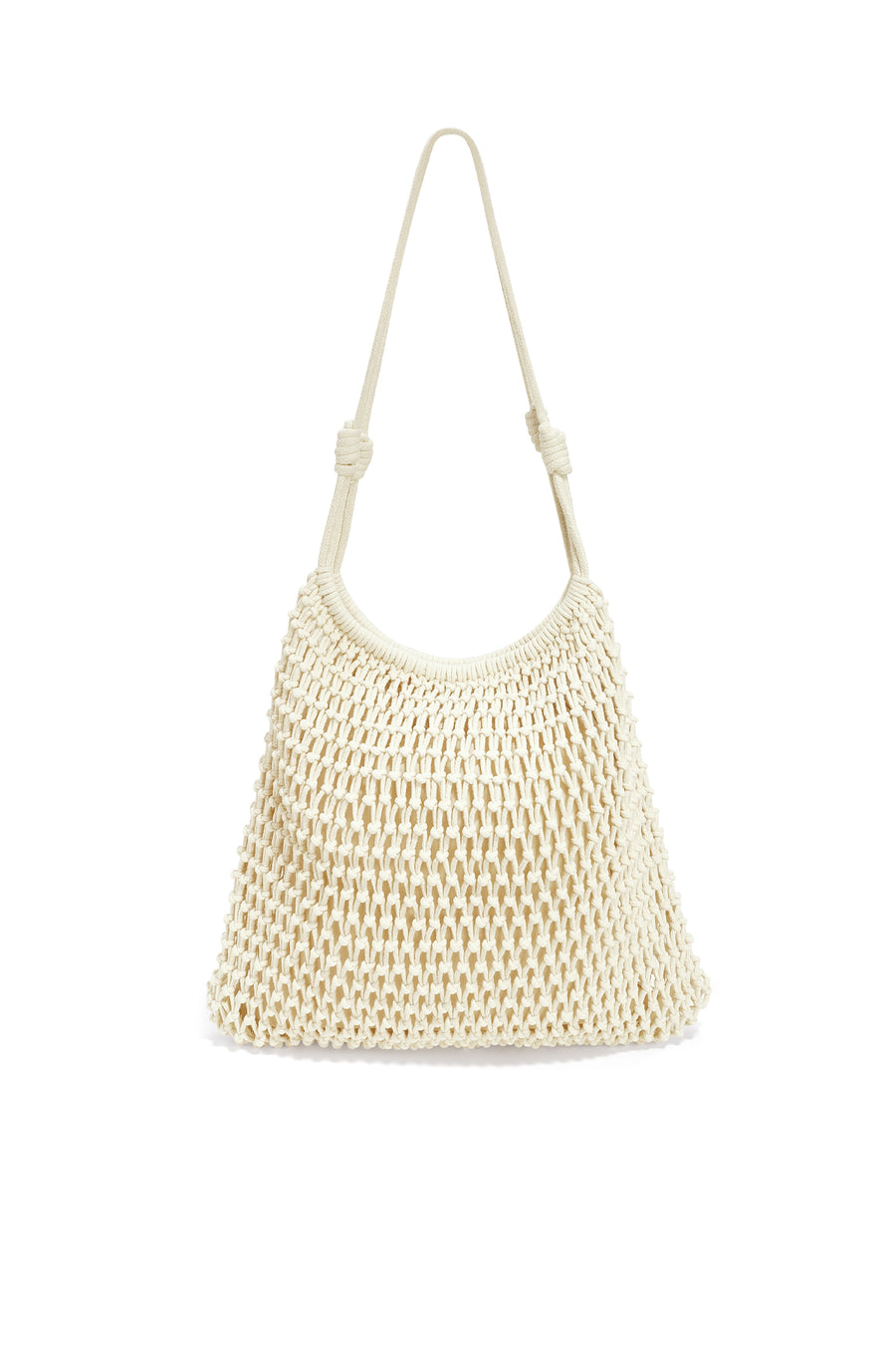 Sac de plage 100 % coton avec motif uni et détail tressé avec haut ouvert
