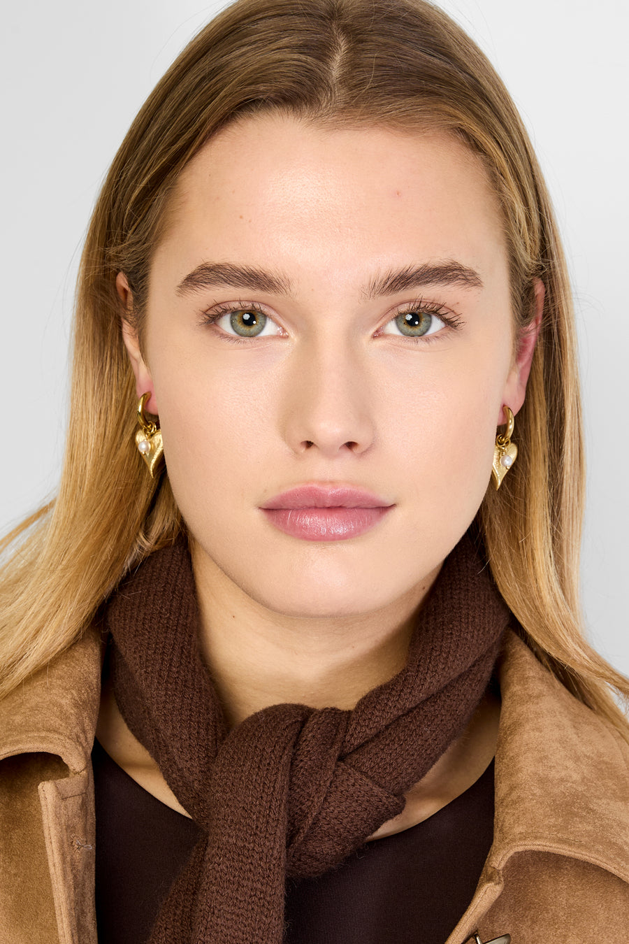 Boucles d'oreilles pendantes pour femmes en acier inoxydable 304, perle d'imitation en forme de cœur