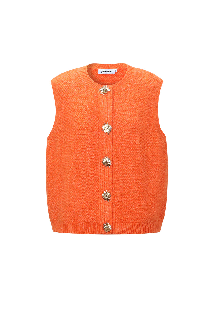 Dames gebreid vest van polyester in vijf kleuren