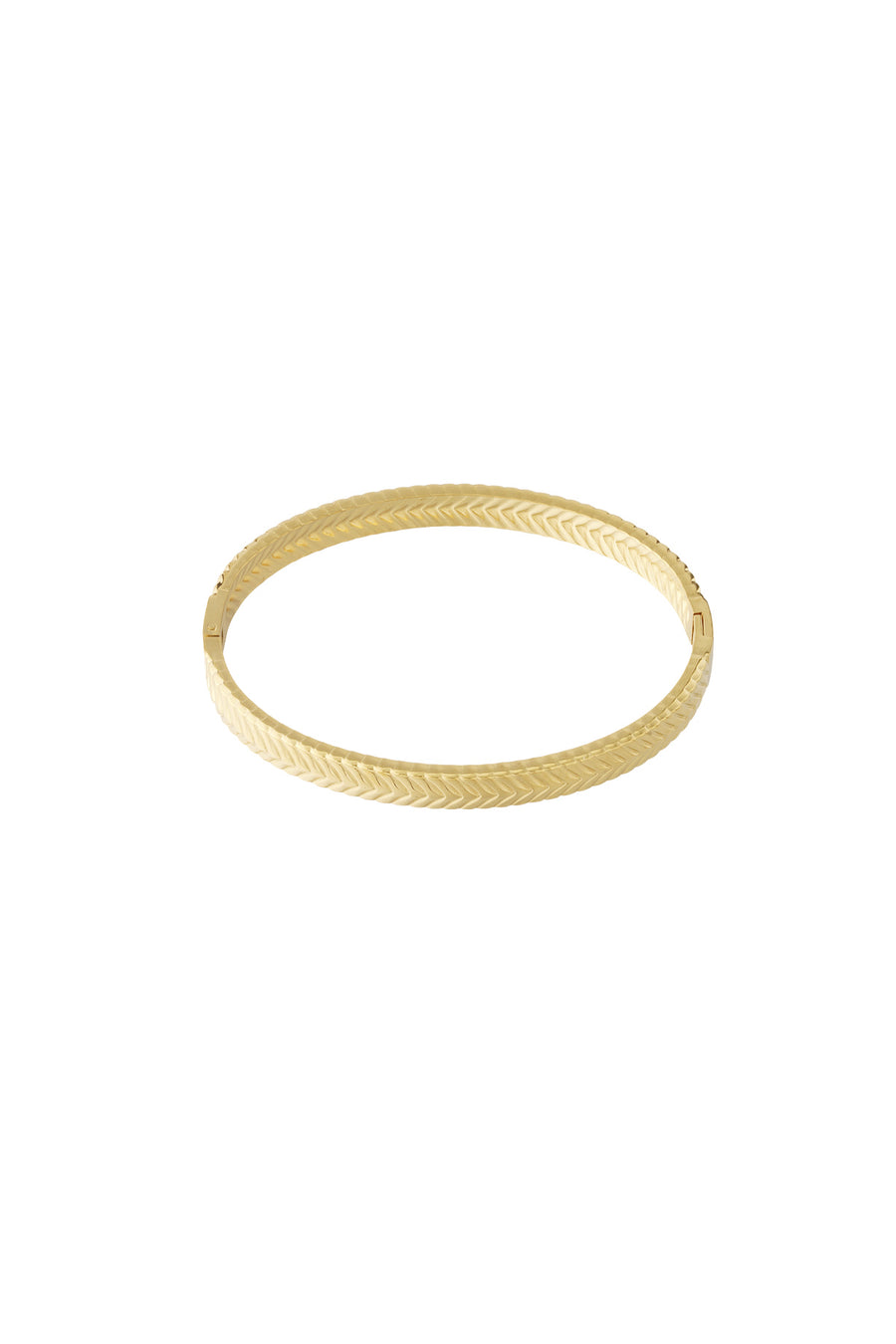 Manchette pour femme en acier inoxydable de forme organique – doré