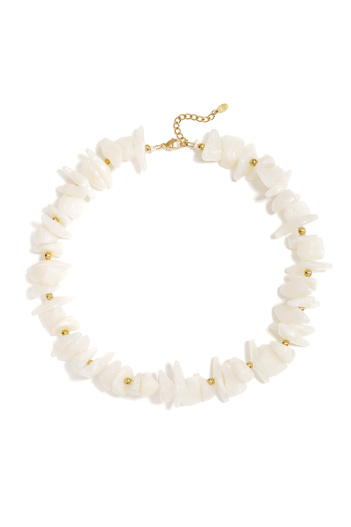 Women's Beaded Necklace in Acrylic, Stainless Steel - Multi-colored