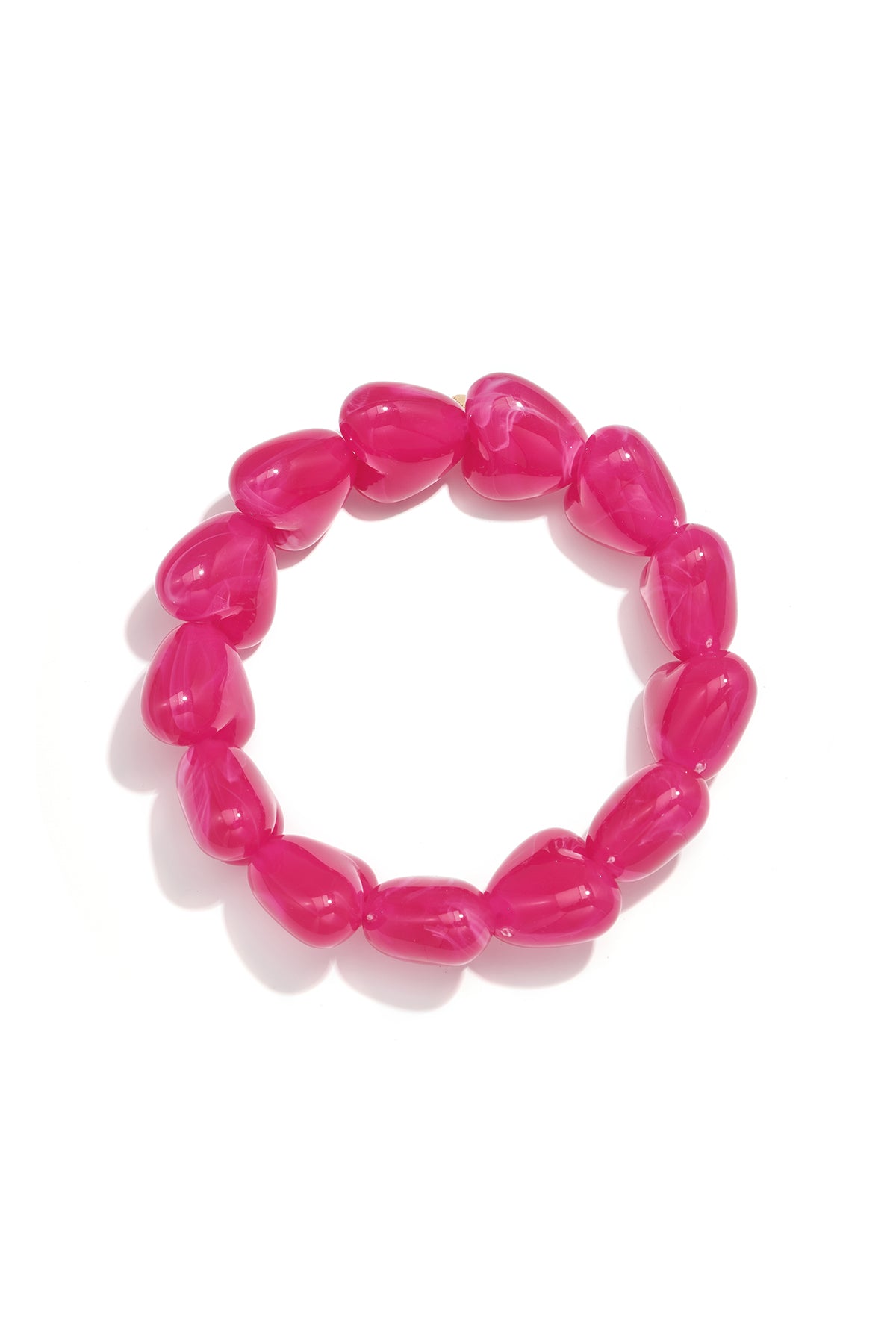 Bracelet de perles pour femmes en acrylique en forme de cœur – plusieurs couleurs