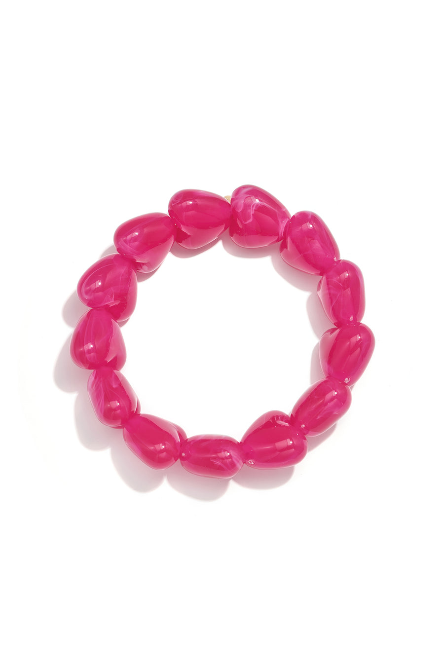 Bracelet de perles pour femmes en acrylique en forme de cœur – plusieurs couleurs
