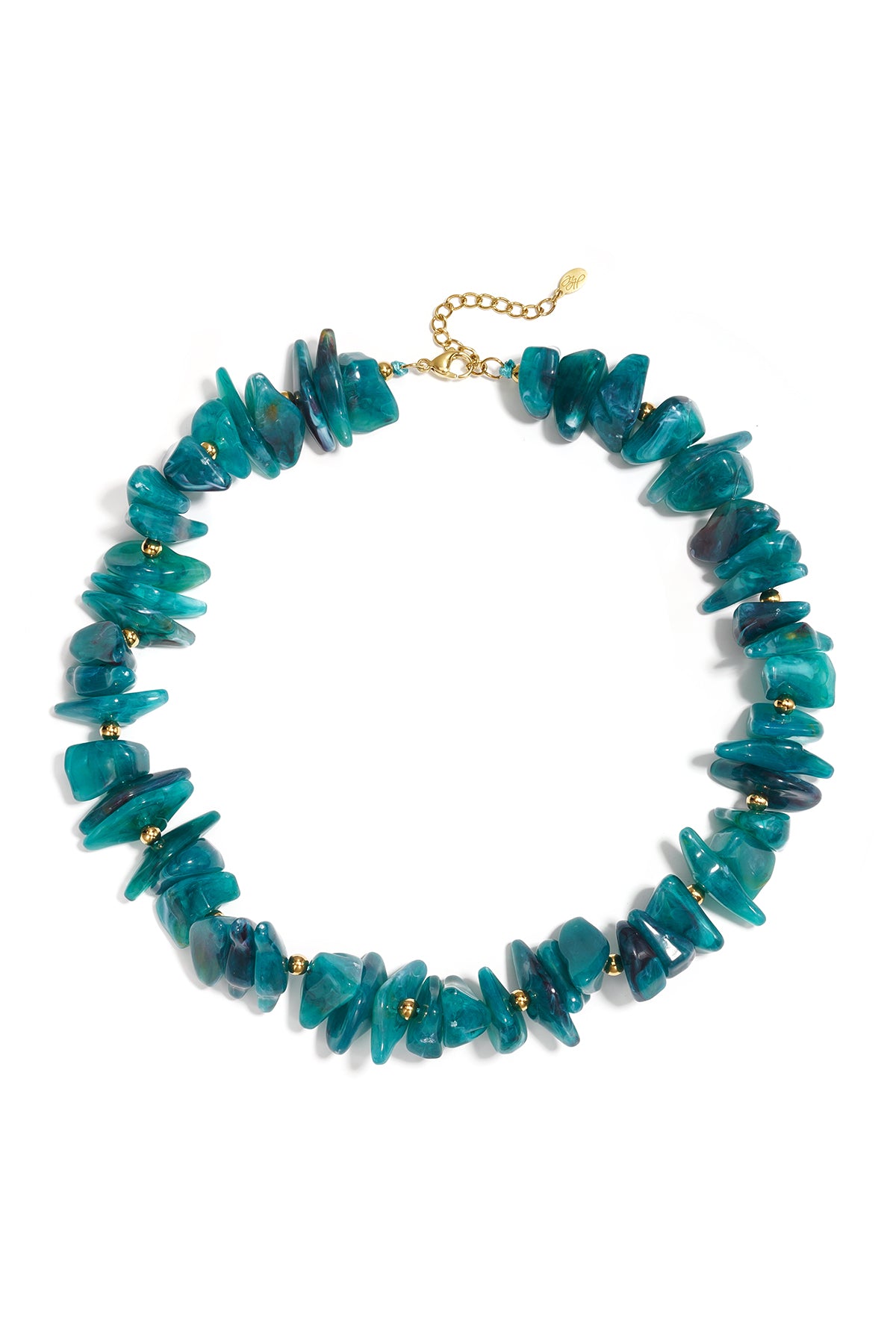 Women's Beaded Necklace in Acrylic, Stainless Steel - Multi-colored – image 9