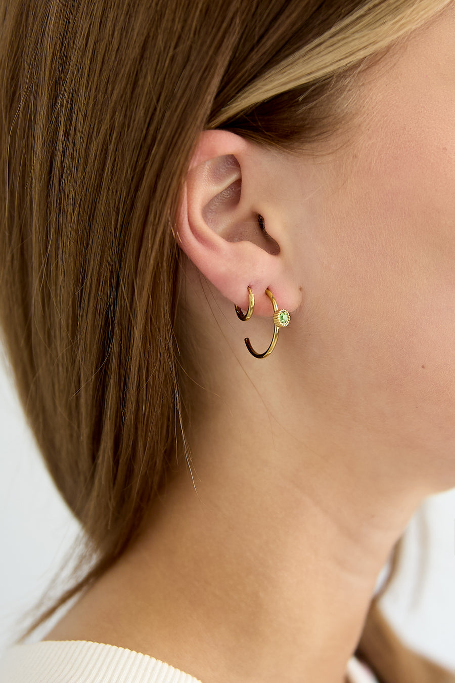 Boucles d'oreilles rondes pour femmes en acier inoxydable – plusieurs couleurs