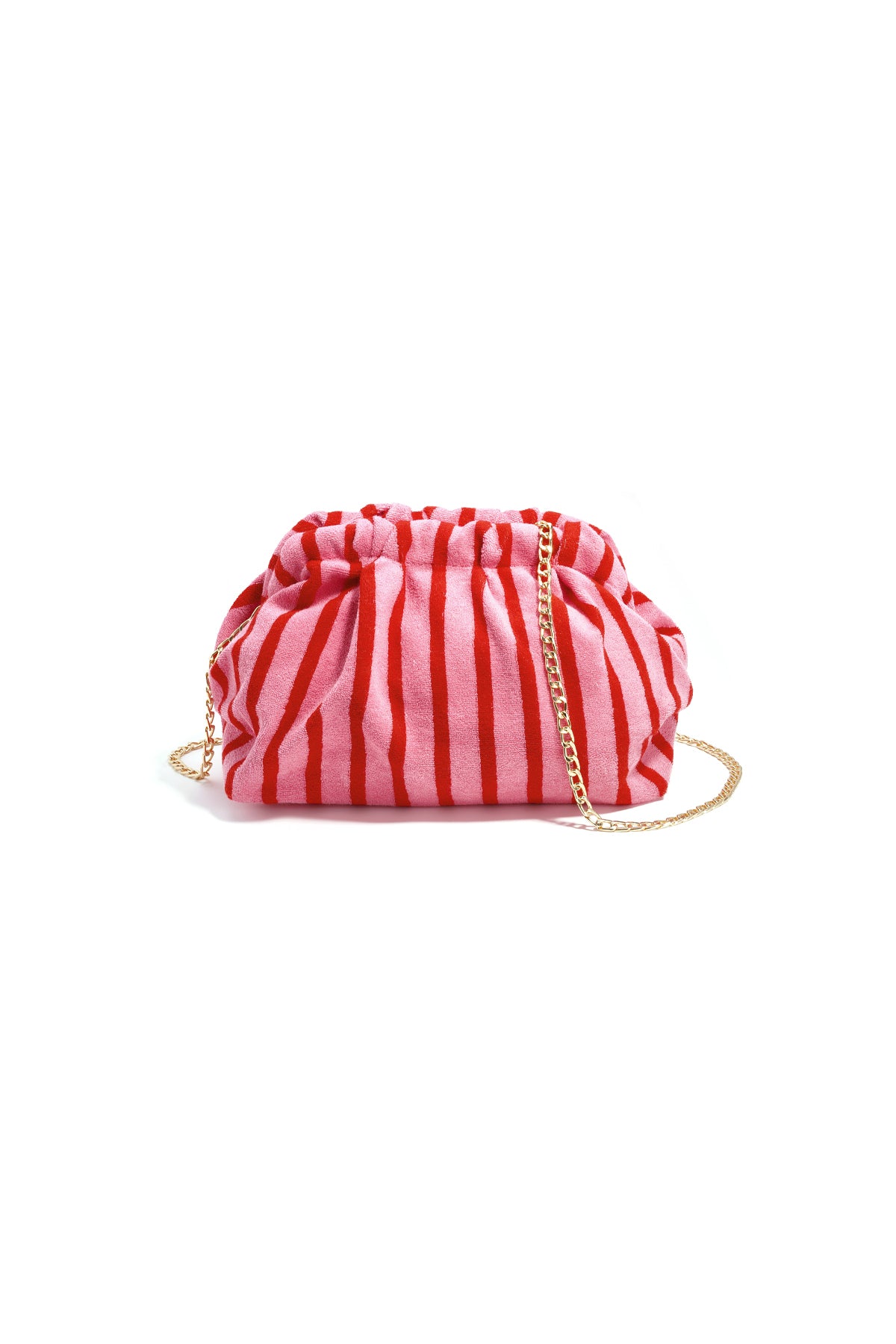 Sac à bandoulière pour femme 100 % polyester à rayures avec détail imprimé et fermeture à bouton-pression magnétique