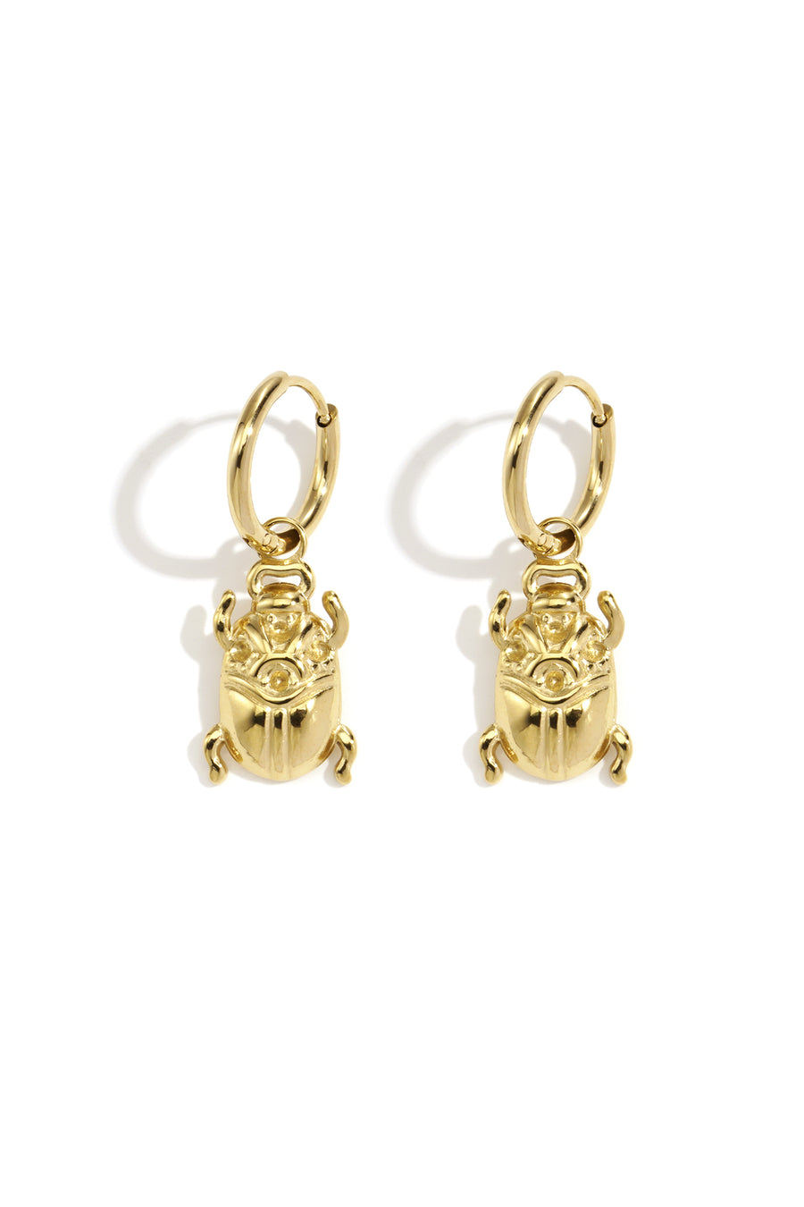 Boucles d'oreilles pendantes pour femmes en acier inoxydable 304 motif animal – Doré