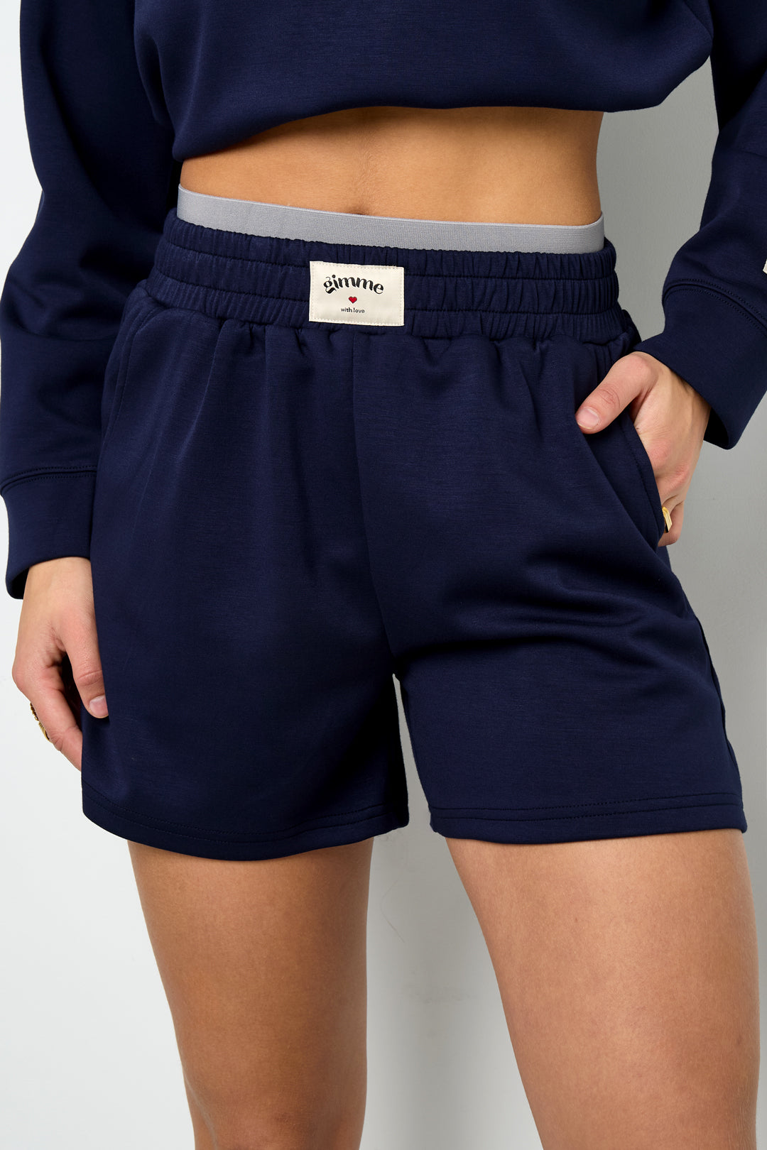 Dames sportieve shorts van gebreid polyester – productfoto 4