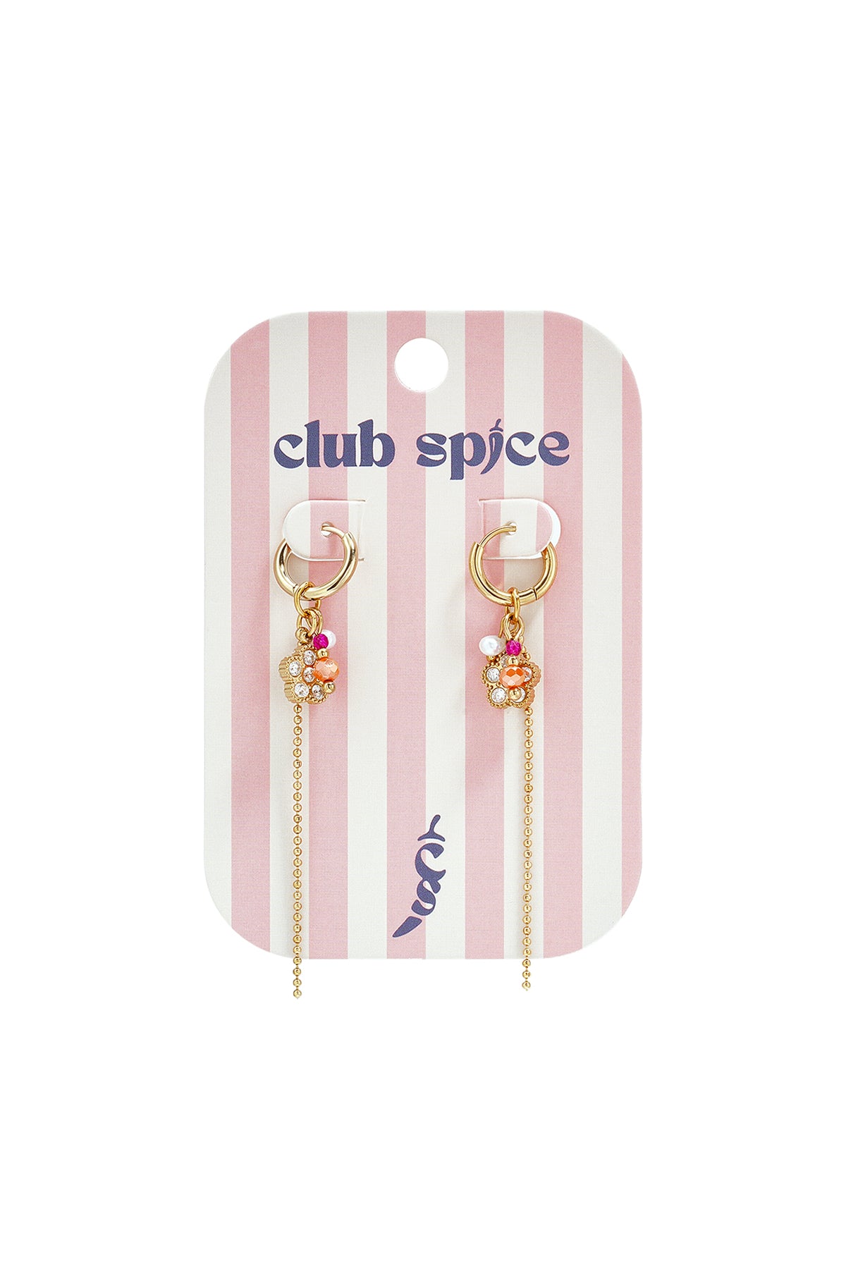 Boucles d'oreilles pendantes perlées pour femmes en acier inoxydable, ABS, cristal, motif floral – ton or – photo 2