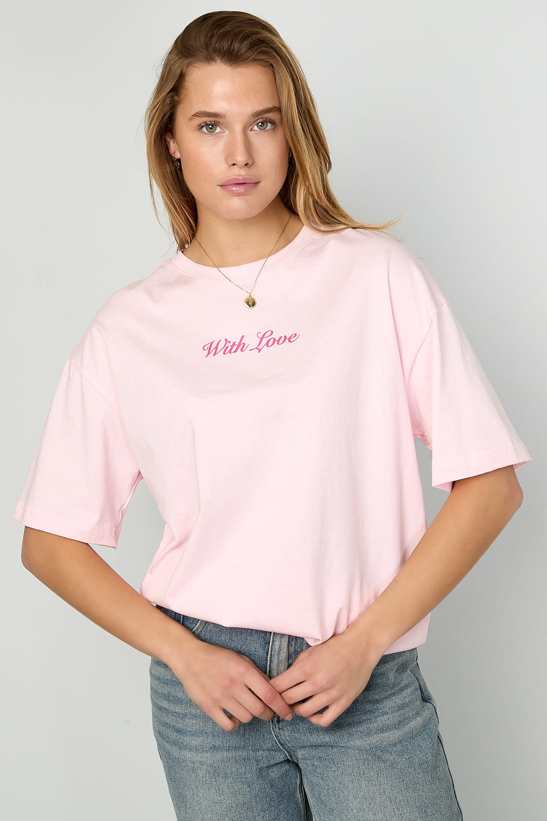 Dames With Love T-shirt van katoen met tekst – productfoto 5