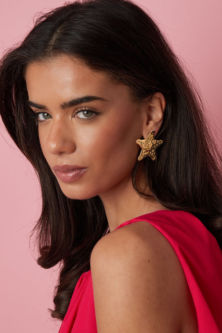 Puces d'oreilles pour femmes en acier inoxydable avec motif étoile – doré et argenté