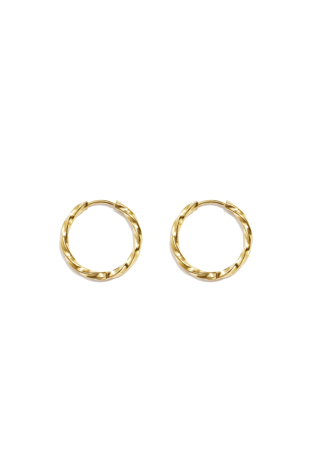 Boucles d'oreilles créoles pour femme en acier inoxydable – doré et argenté – photo 8