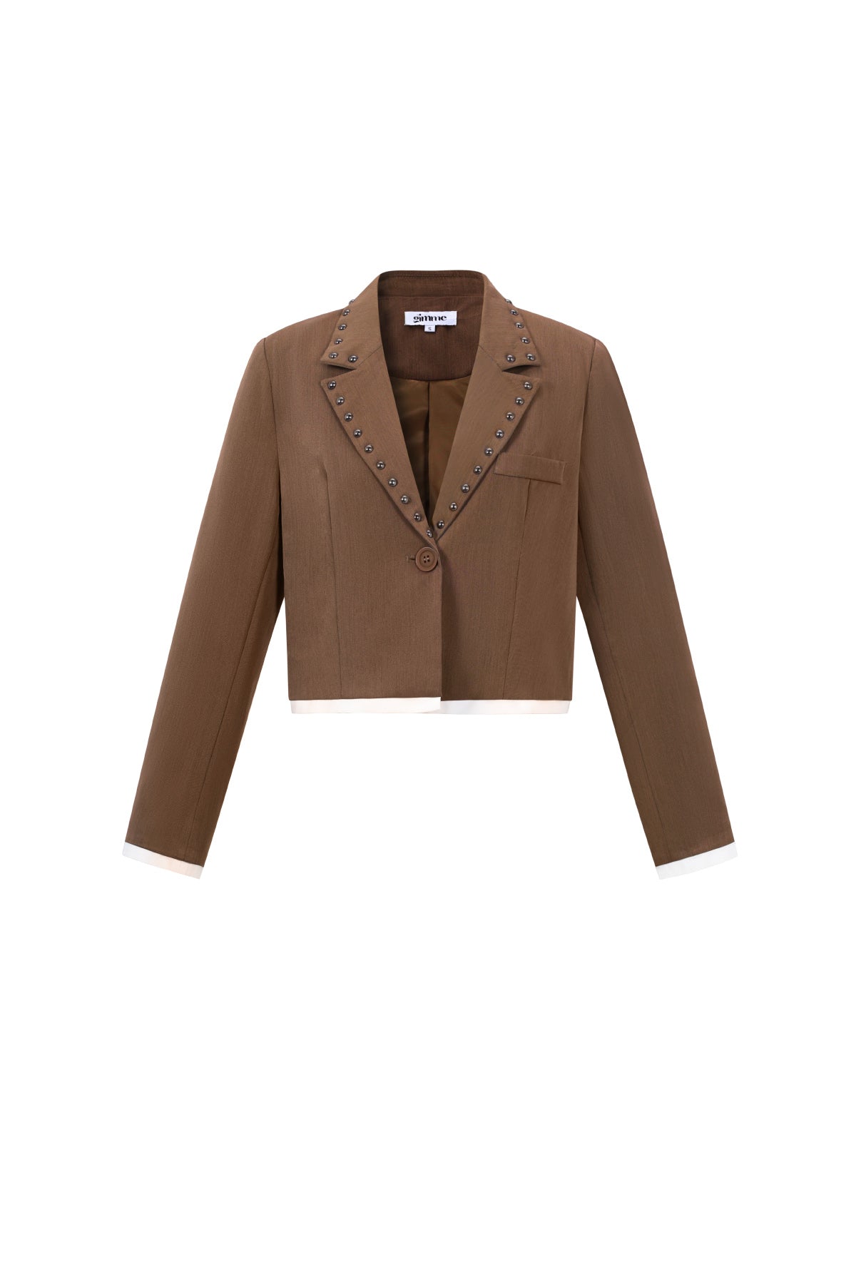 Dames streetstyle pak van polyester in bruintinten