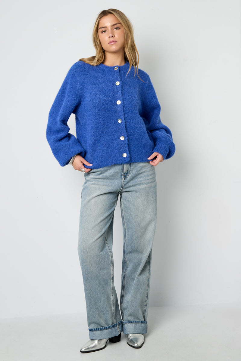 Dames gebreid cardigan van polyester in elf kleuren – productfoto 5