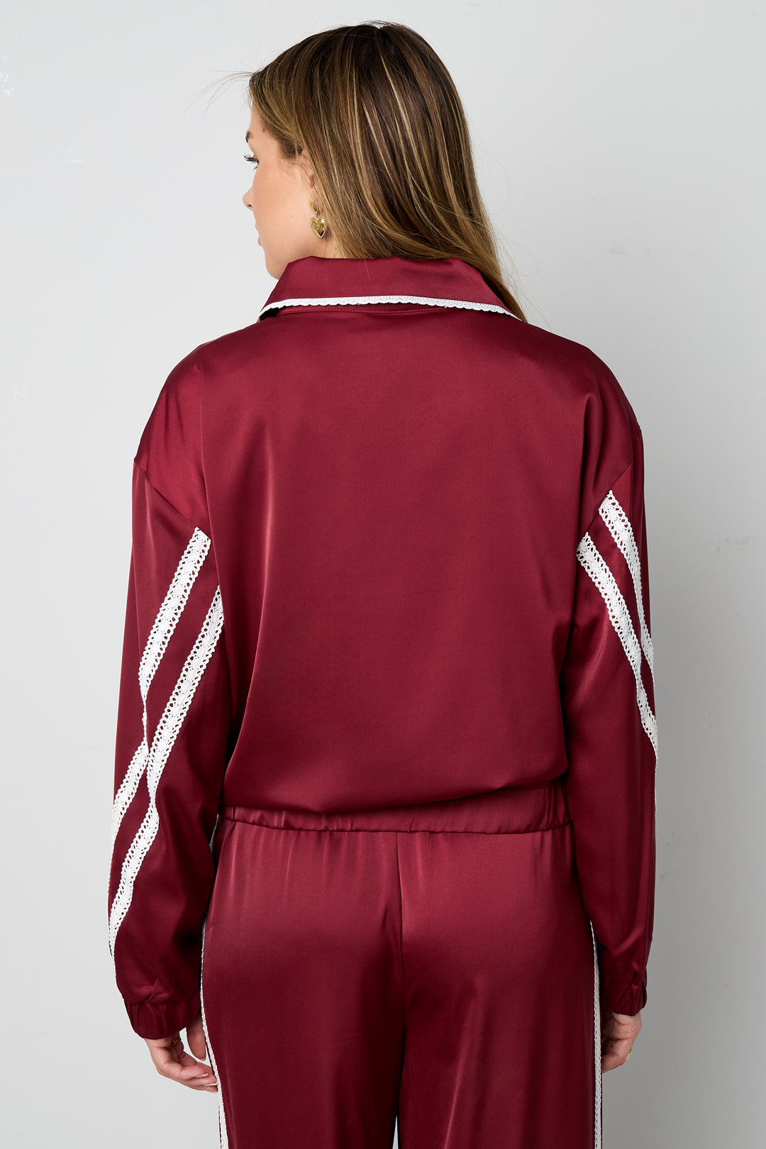 Dames sportief jacket van polyester met kleurcontrast – productfoto 10
