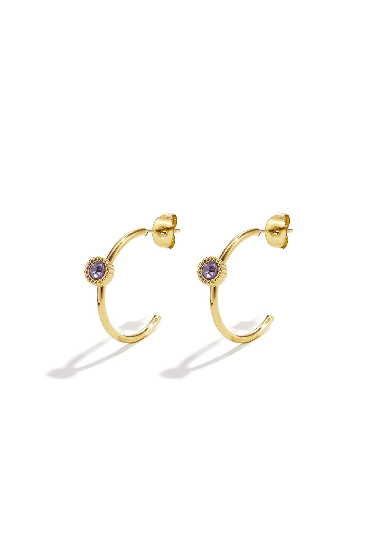 Boucles d'oreilles rondes pour femmes en acier inoxydable – plusieurs couleurs