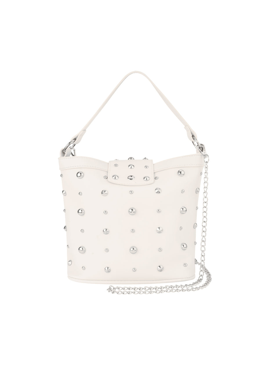 Sac à bandoulière pour femmes en 100 % PU à la forme organique – noir et blanc