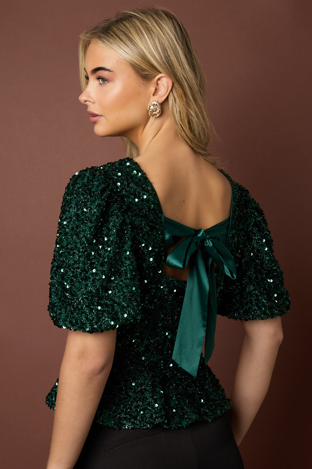 Dames elegante top van polyester met pailletten – productfoto 8