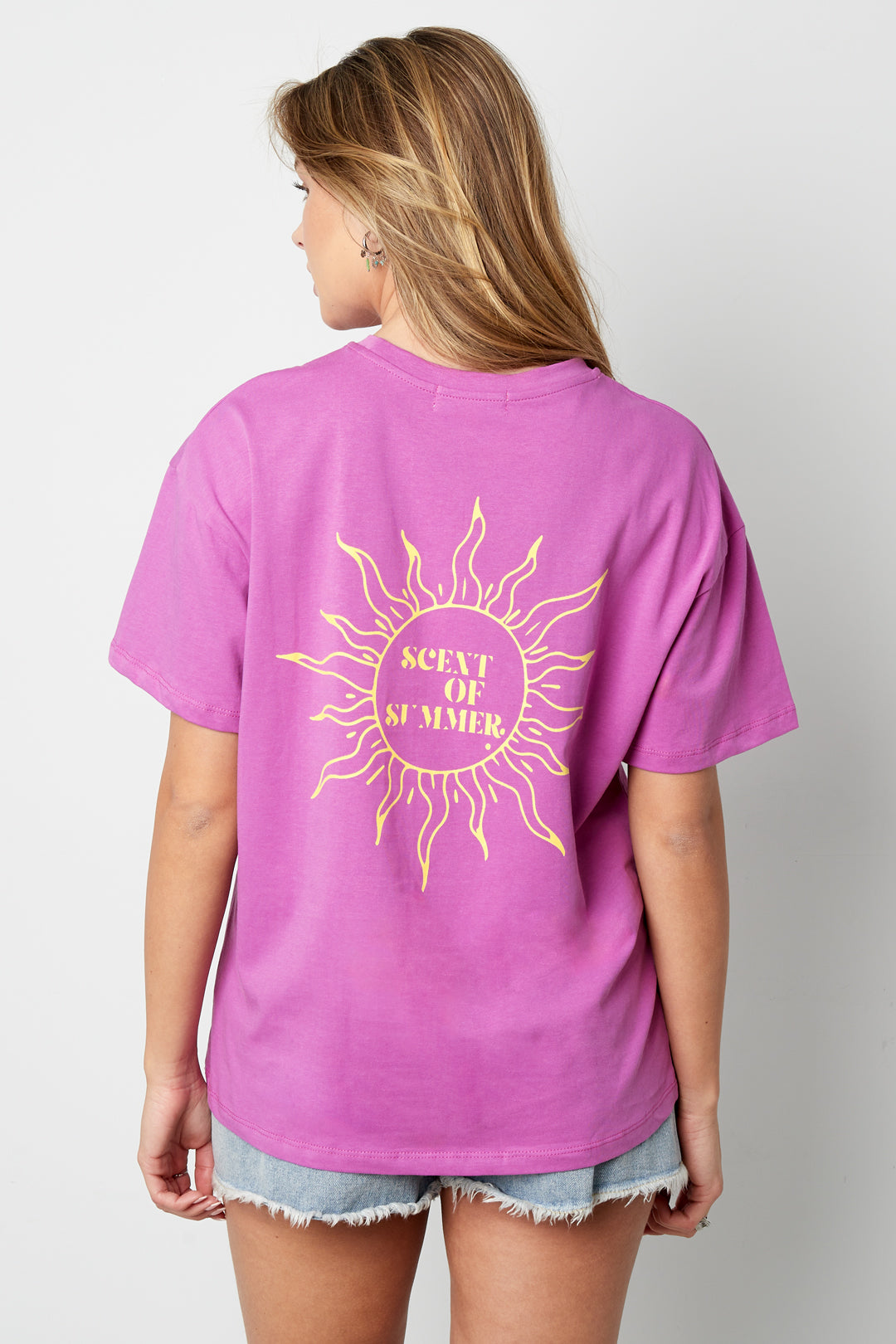 T-shirt pour femmes avec imprimé texte – blanc – photo 5