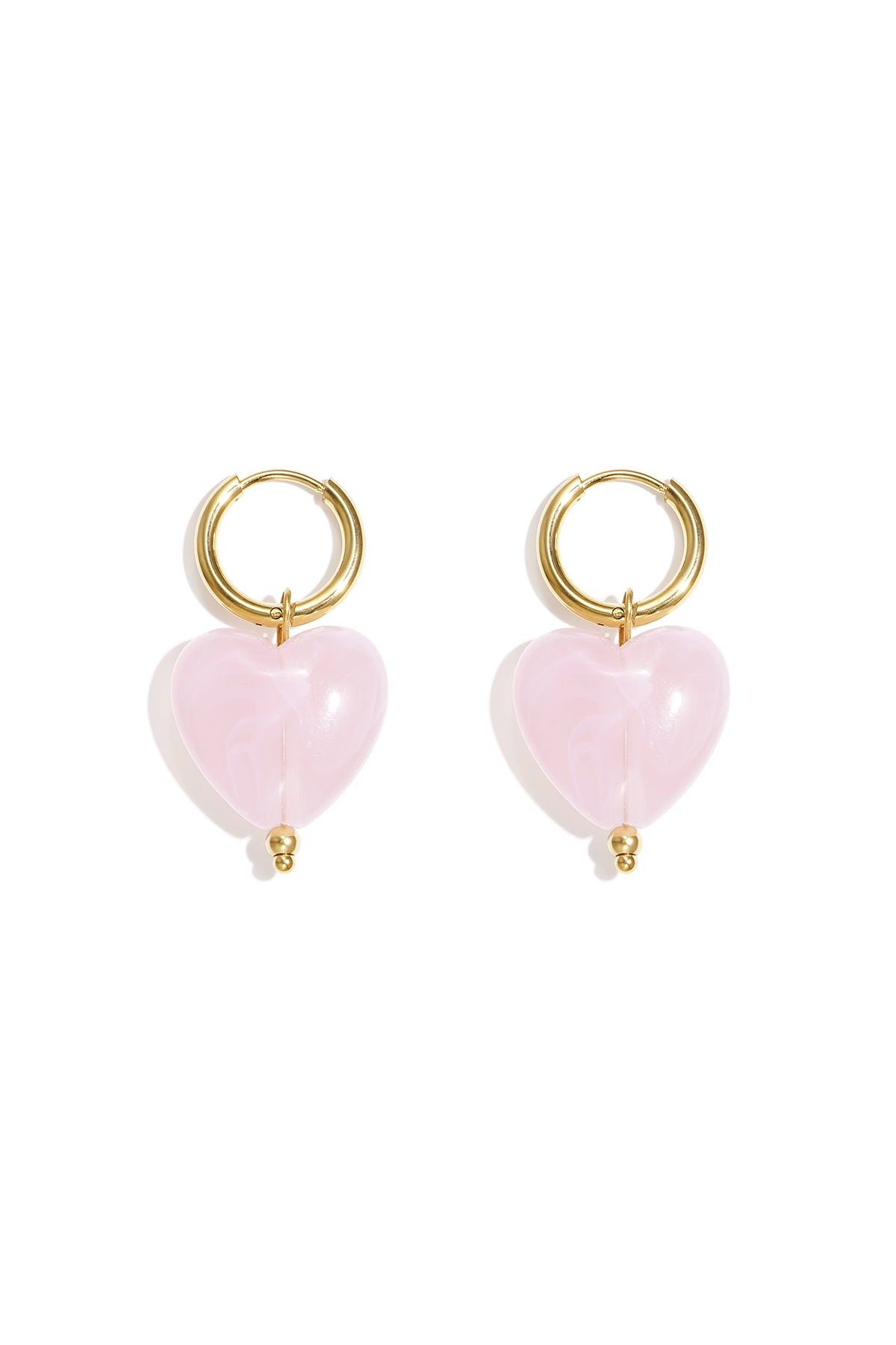 Boucles d'oreilles pendantes en acier inoxydable en forme de cœur pour femme – plusieurs coloris