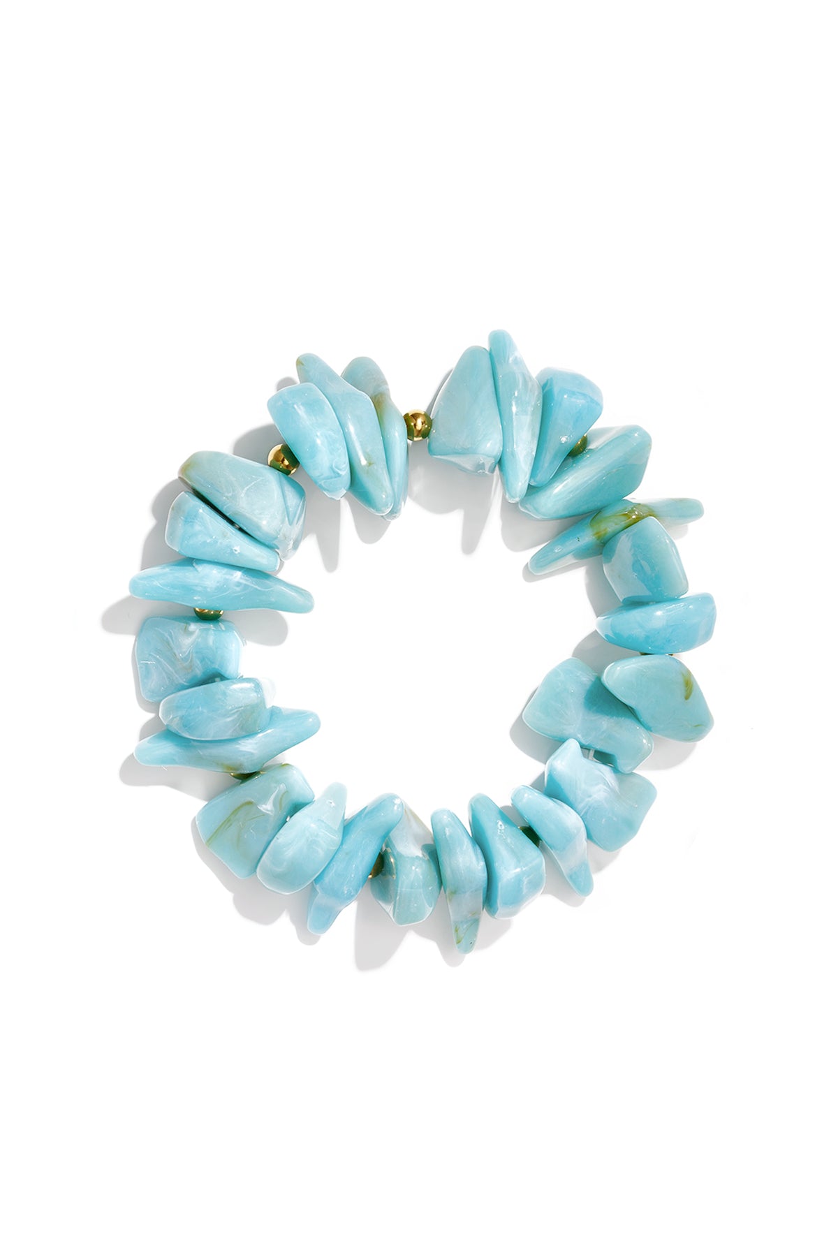Bracelet pour femme en perles acryliques et acier inoxydable - plusieurs couleurs