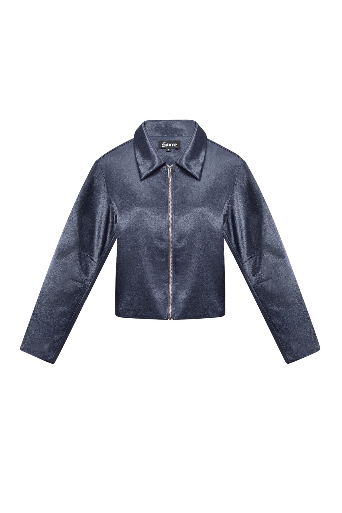 Dames casual kort jacket van polyester in donkerblauw – productfoto 9
