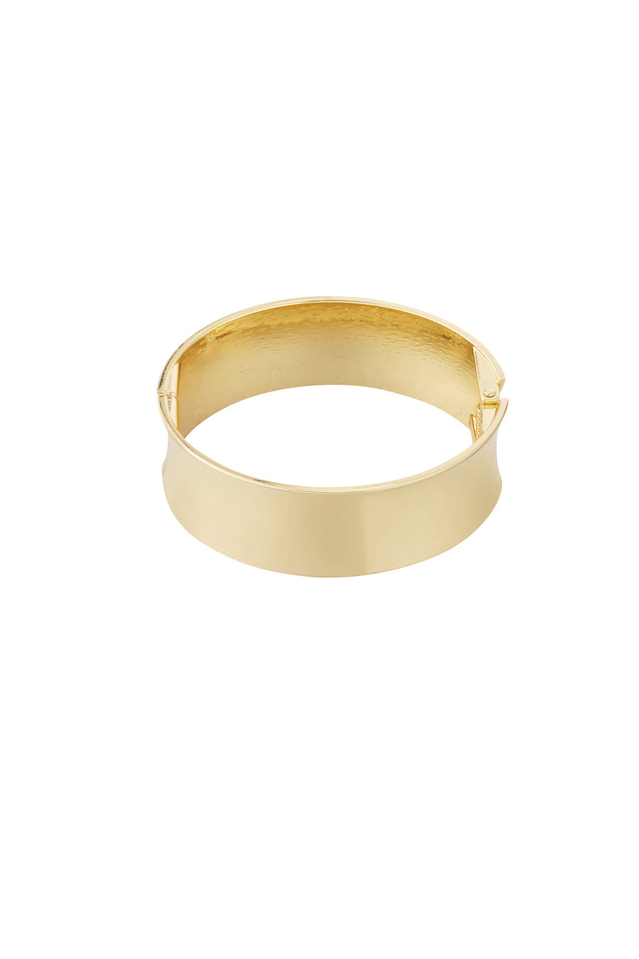 Bracelet jonc pour femmes en alliage métallique à forme organique – couleur or