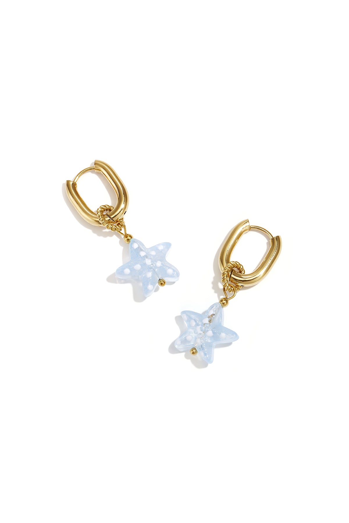Boucles d'oreilles pendantes en acier inoxydable avec motif étoile pour femme – plusieurs couleurs