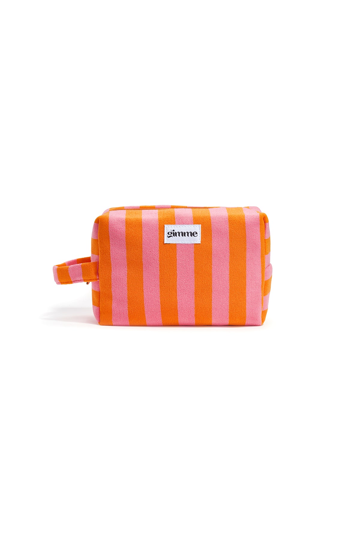 100% Polyester Striped Cosmetic Bag - Various Colours