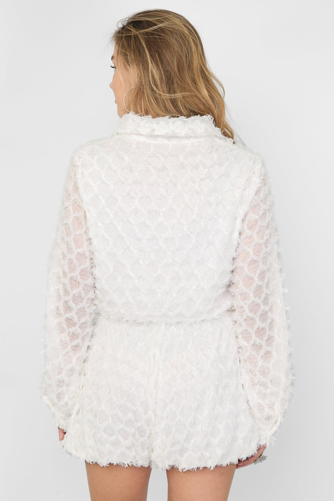 Dames Alexis top van polyester in wit of roze – productfoto 7