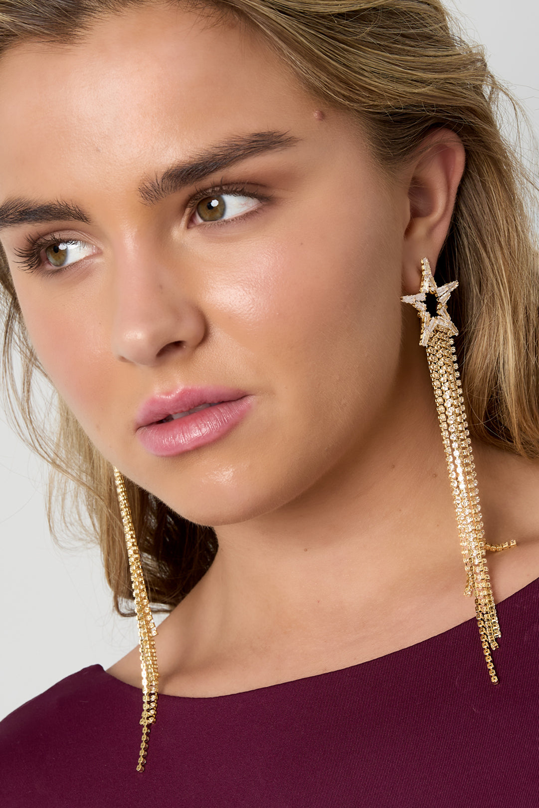 Women's Copper Star Party Earrings – Gold-Tone and Silver-Tone – image 2