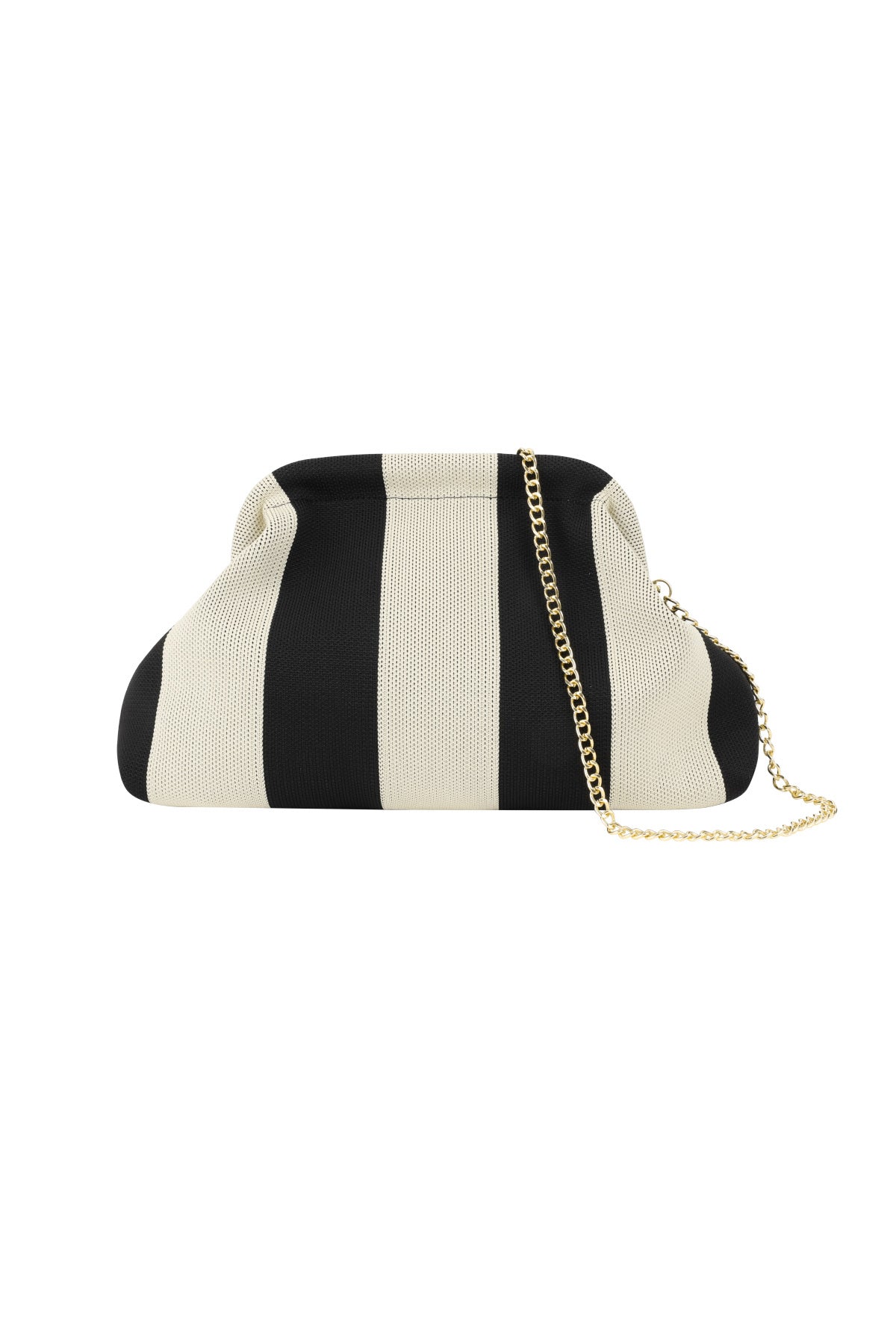 Sac bandoulière pour femme 100 % polyester, à rayures, avec détail tressé et dessus ouvert
