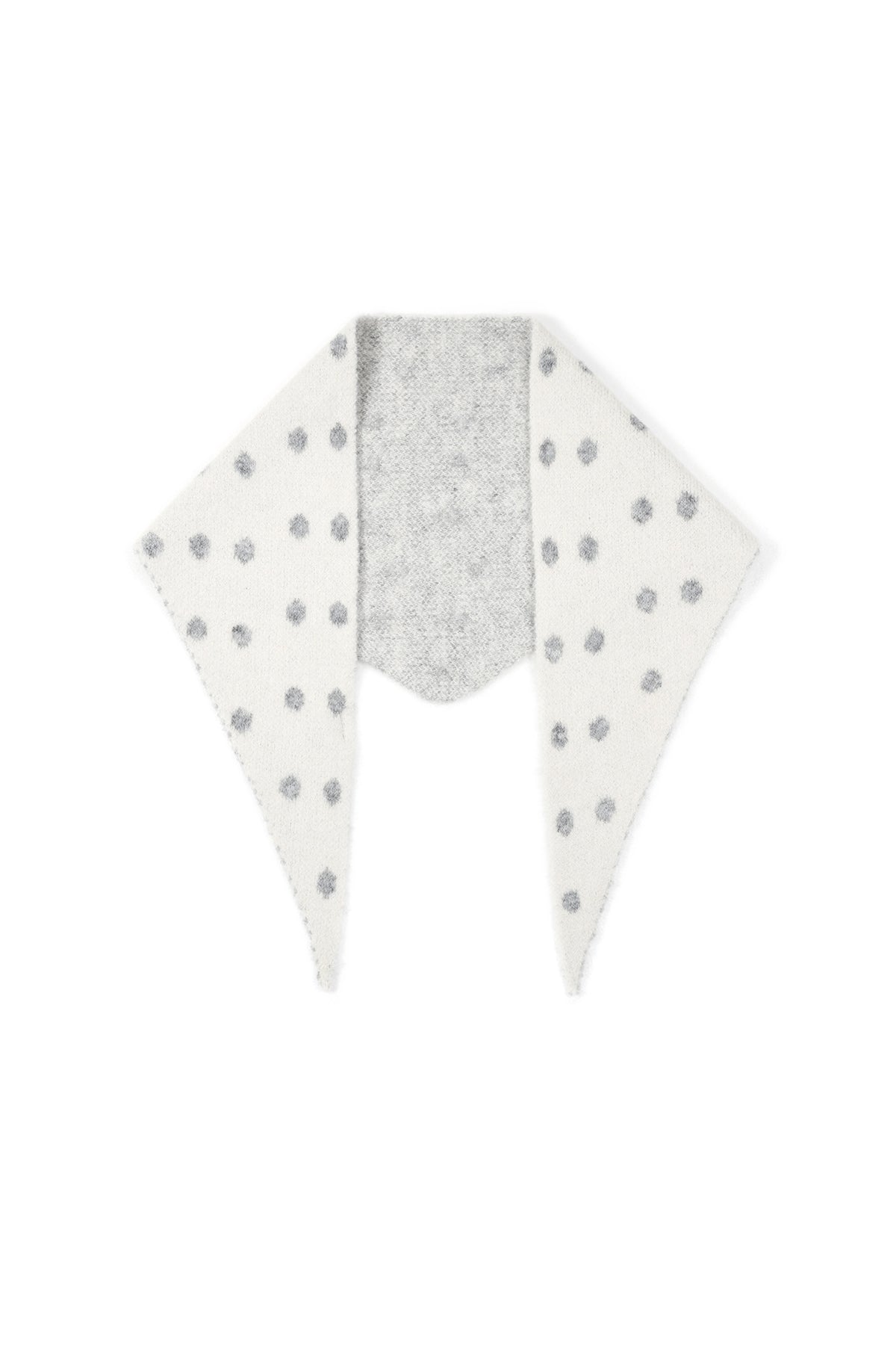 Écharpe d'été à pois pour femme – blanc cassé et jaune – décontracté