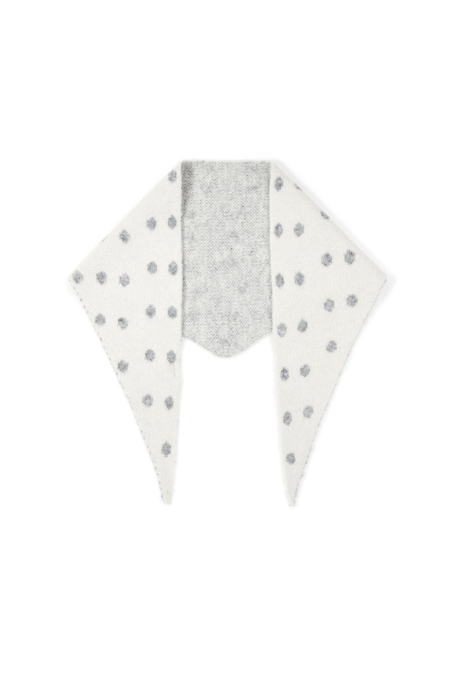 Écharpe d'été à pois pour femme – blanc cassé et jaune – décontracté
