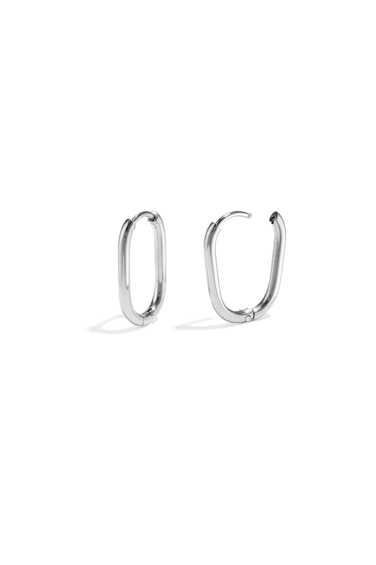 Boucles d'oreilles pour femmes en acier inoxydable, formes organique et rectangulaire