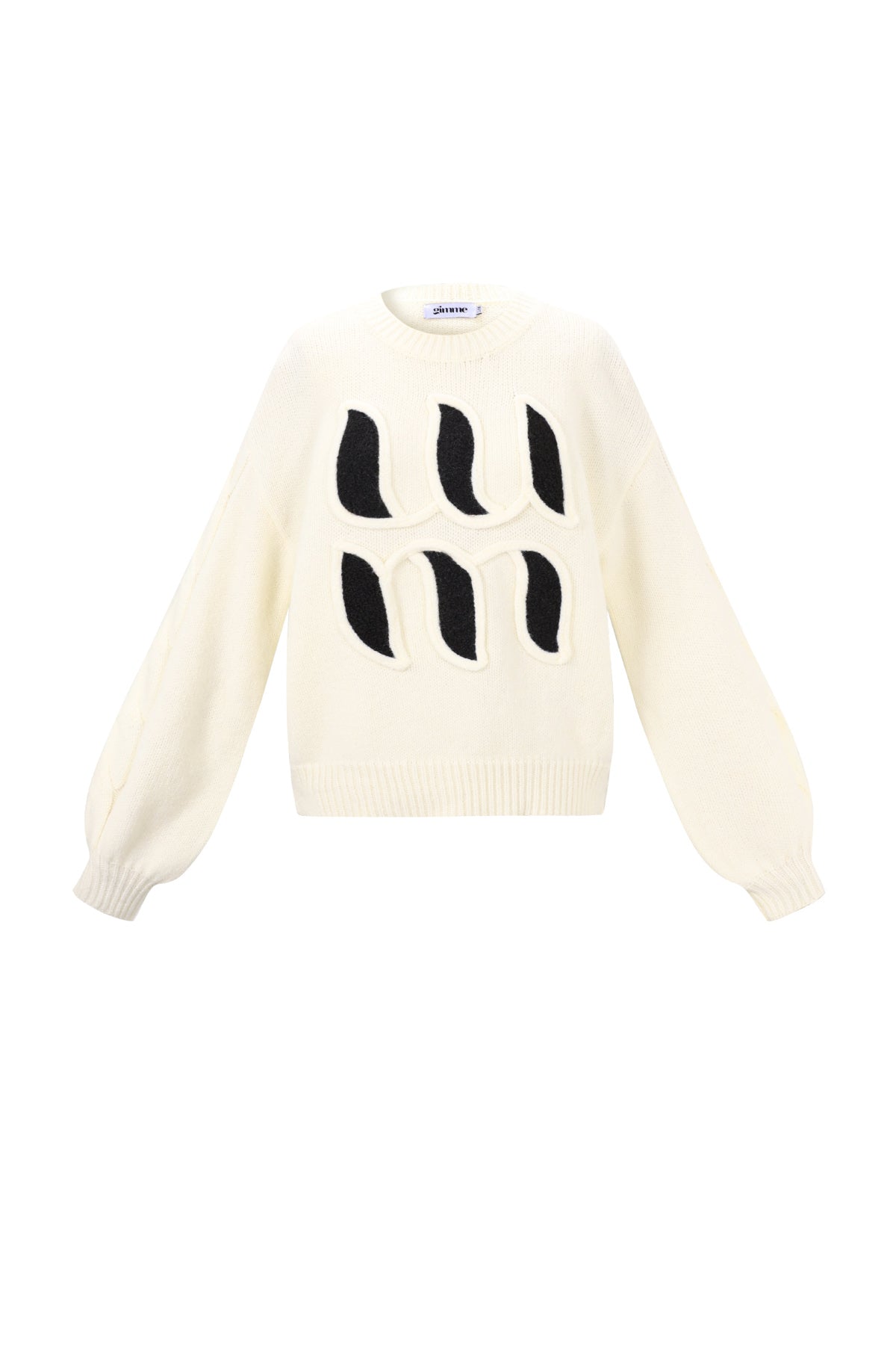 Pull en maille pour femme avec imprimé texte