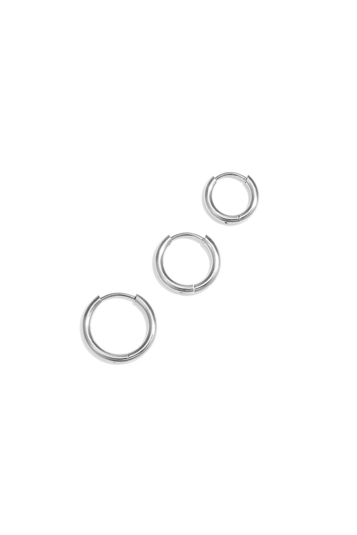 Boucles d'oreilles créoles pour femme en acier inoxydable – doré et argenté
