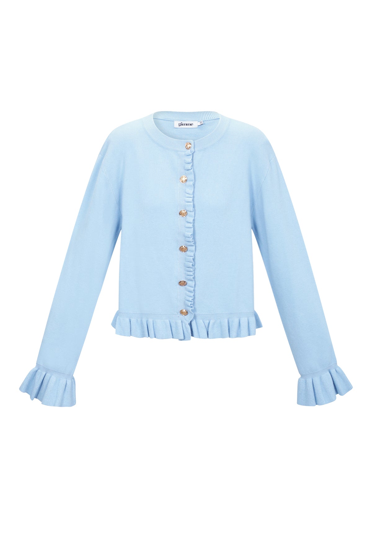 Gilet en maille à volants pour femme – Loving Ruffle
