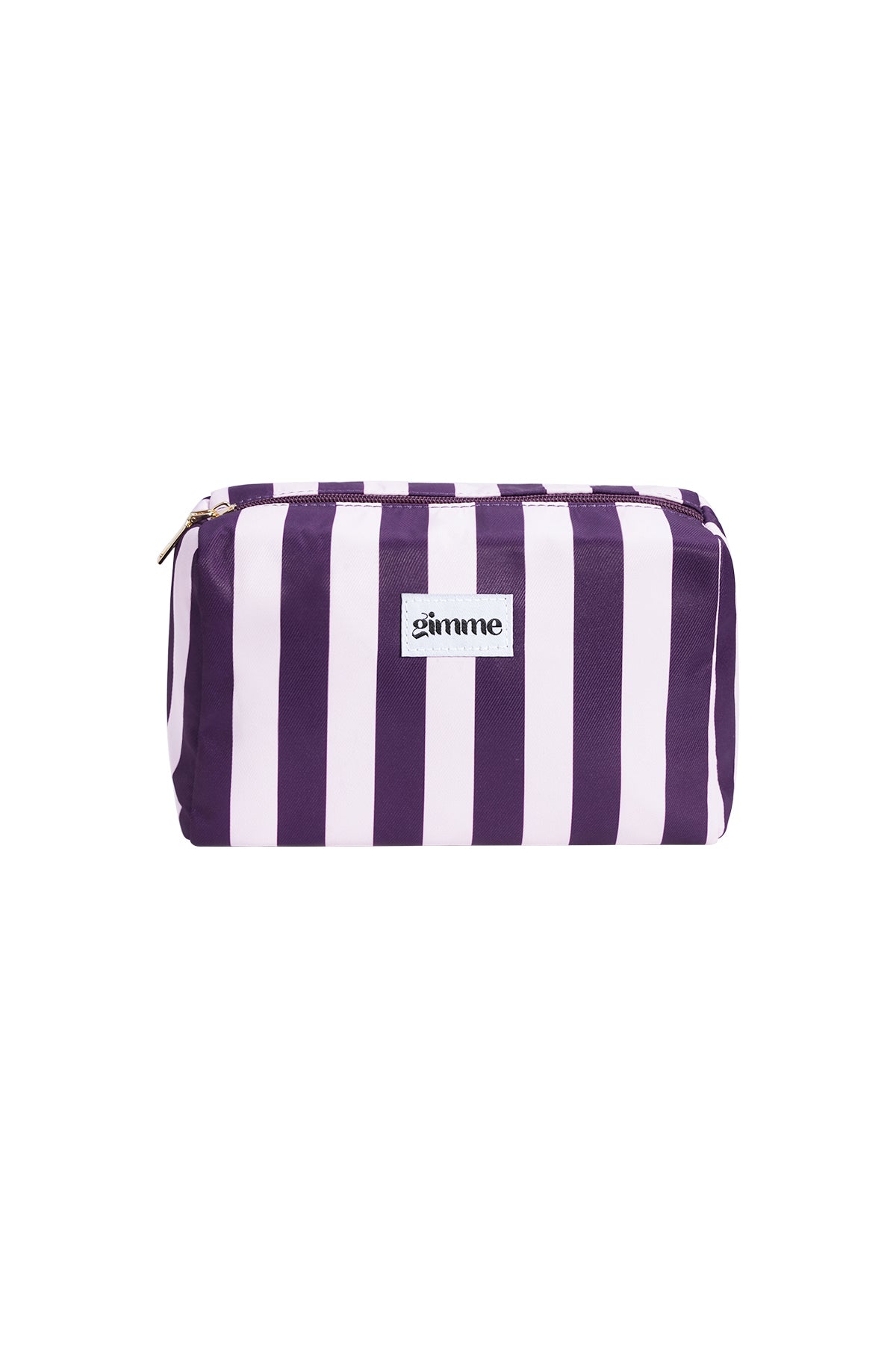 Trousse de maquillage 100 % polyester à rayures – plusieurs coloris